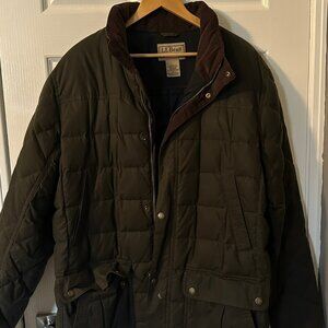 Men's L.L.Bean Upcountry Waxed-Cotton Down Jacket, Tall